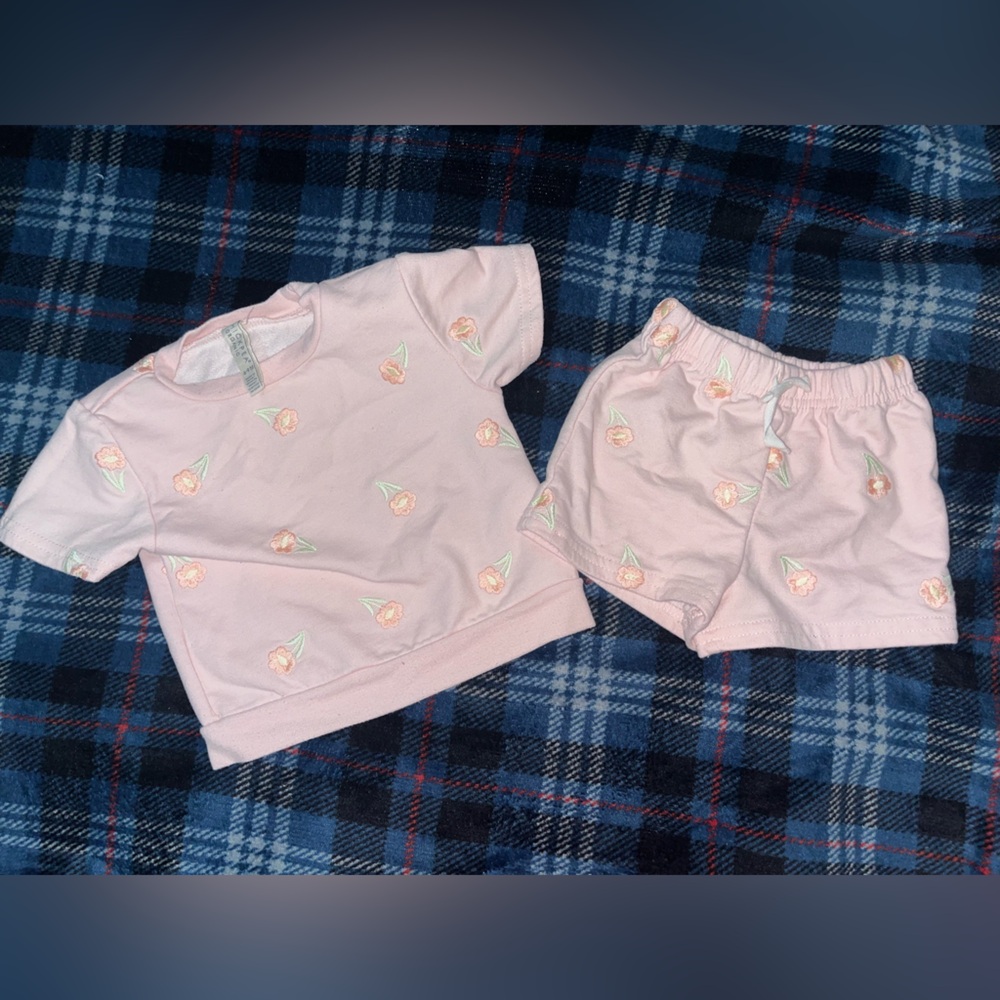 Chick Pea Pink Floral Diaper Cover Set